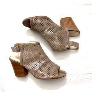 Isola Lora Metallic Block Heel Sandals